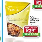 Tia's Sugar Free Fruit & Nut Muesli-1Kg