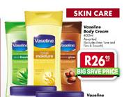 Vaseline Body Cream-400ml Each