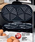 Sunbeam 1200W Double Waffle Maker