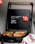 Sunbeam 1500W 4 Slice Sandwich Press