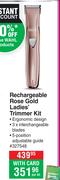 Wahl Rechargeable Rose Gold Ladies Trimmer Kit