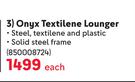 Terrace Leisure Onyx Textilene Lounger-Each