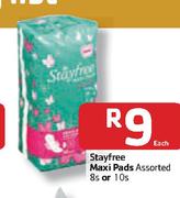 Stayfree Maxi Pads Assorted-8s Or 10s