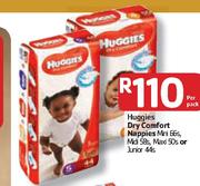 Huggies Dry Comfort Nappies Mini-66s Per Pack