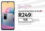 Xiaomi Redmi Note 10 Pro 4G-On 1GB Red Core More Data Top Up
