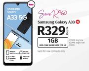 Samsung Galaxy A33 5G-On 1GB Red Core More Data Top Up