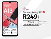 Samsung Galaxy A13 4G-On 1GB Red Core More Data Top Up