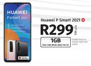 Huawei P Smart 2021 4G-On 1GB Red Core More Data Top Up