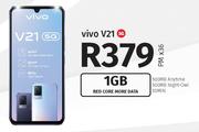 Vivo V21 5G-On 1GB Red Core More Data