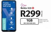 Nokia X20 5G-On 1GB Red Core More Data