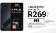 Hisense Infinity H50 Lite 4G-On 1GB Red Core More Data Top Up