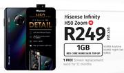 Hisense Infinity H50 Zoom 4G-On 1GB Red Core More Data Top Up