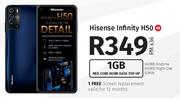 Hisense Infinity H50 4G-On 1GB Red Core More Data Top Up