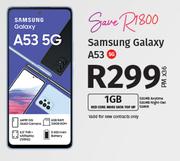 Samsung Galaxy A53 5G-On 1GB Red Core More Data Top Up
