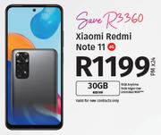 Xiaomi Redmi Note 11 4G-On 30GB Red VIP