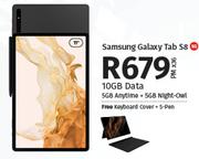 Samsung Galaxy Tab S8 5G-On 10GB Data