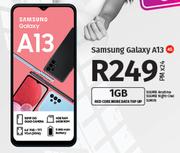 Samsung Galaxy A13 4G-On 1GB Red Core More Data Top Up