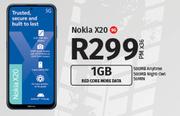 Nokia X20 5G-On 1GB Red Core More Data