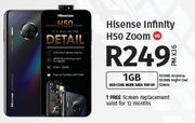 Hisense Infinity H50 Zoom 4G-On 1GB Red Core More Data Top Up