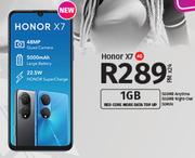 Honor X7 4G-On 1GB Red Core More Data Top Up
