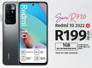 Redmi 10 2022 4G Smartphone-On 1GB Red Core More Data Top Up