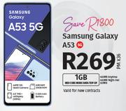 Samsung Galaxy A53 4G Smartphone-On 1GB Red Core More Data Top Up