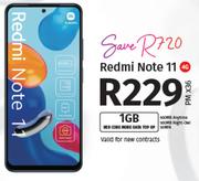 Redmi Note 11 4G Smartphone-On 1GB Red Core More Data Top Up