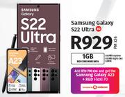Samsung Galaxy S22 Ultra 5G Smartphone-On 1GB Red Core More Data