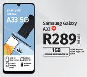 Samsung Galaxy A33 5G Smartphone-On 1GB Red Core More Data Top Up