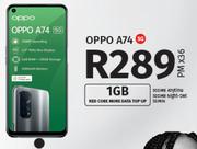 Oppo A74 5G-On 1GB Red Core More Data Top Up