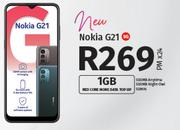 Nokia G21 5G-On 1GB Red Core More Data Top Up