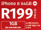 Apple iPhone 8 64GB 4G-On 1GB Red Core More Data