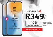 2 x Honor X7 4G-On 1GB Red Core More Data + On Red Flexi 70