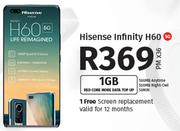 Hisense Infinity H60 5G-On 1GB Red Core More Data Top Up