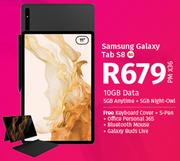 Samsung Galaxy Tab S8 5G-On 10GB Data