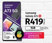 Samsung Galaxy A73 5G-On 1GB Red Core More Data Top Up 