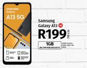 Samsung Galaxy A13 5G-On 1GB Red Core More Data Top Up