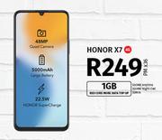 Honor X7 4G-On 1GB Red Core More Data Top Up