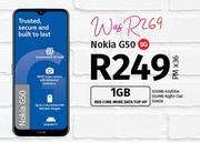 Nokia G50 5G-On 1GB Red Core More Data Top Up