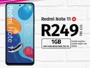 Redmi Note 11 4G-On 1GB Red Core More Data Top Up