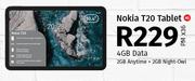Nokia T20 Tablet 4G-On 4GB Data