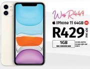 Apple iPhone 11 64GB-On 1GB Red Core More Data