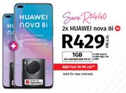 2 x Huawei Nova 8i 4G-On Red Core More Data Top Up 1GB + On Red Flexi 70