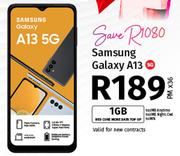 Samsung Galaxy A13 5G-On Red Core More Data Top Up 1GB