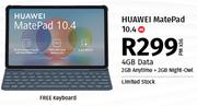 Huawei MatePad 10.4" 4G-On 4GB Data