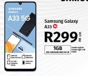 Samsung Galaxy A33 5G-On 1GB Red Core More Data Top Up