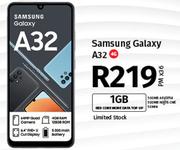 Samsung Galaxy A32 4G-On 1GB Red Core More Data Top Up