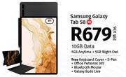 Samsung Galaxy Tab S8 5G-On 10GB Data