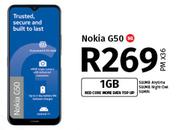 Nokia G50 5G-On 1GB Red Core More Data Top Up