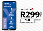 Nokia X10 5G-On 1GB Red Core More Data Top Up